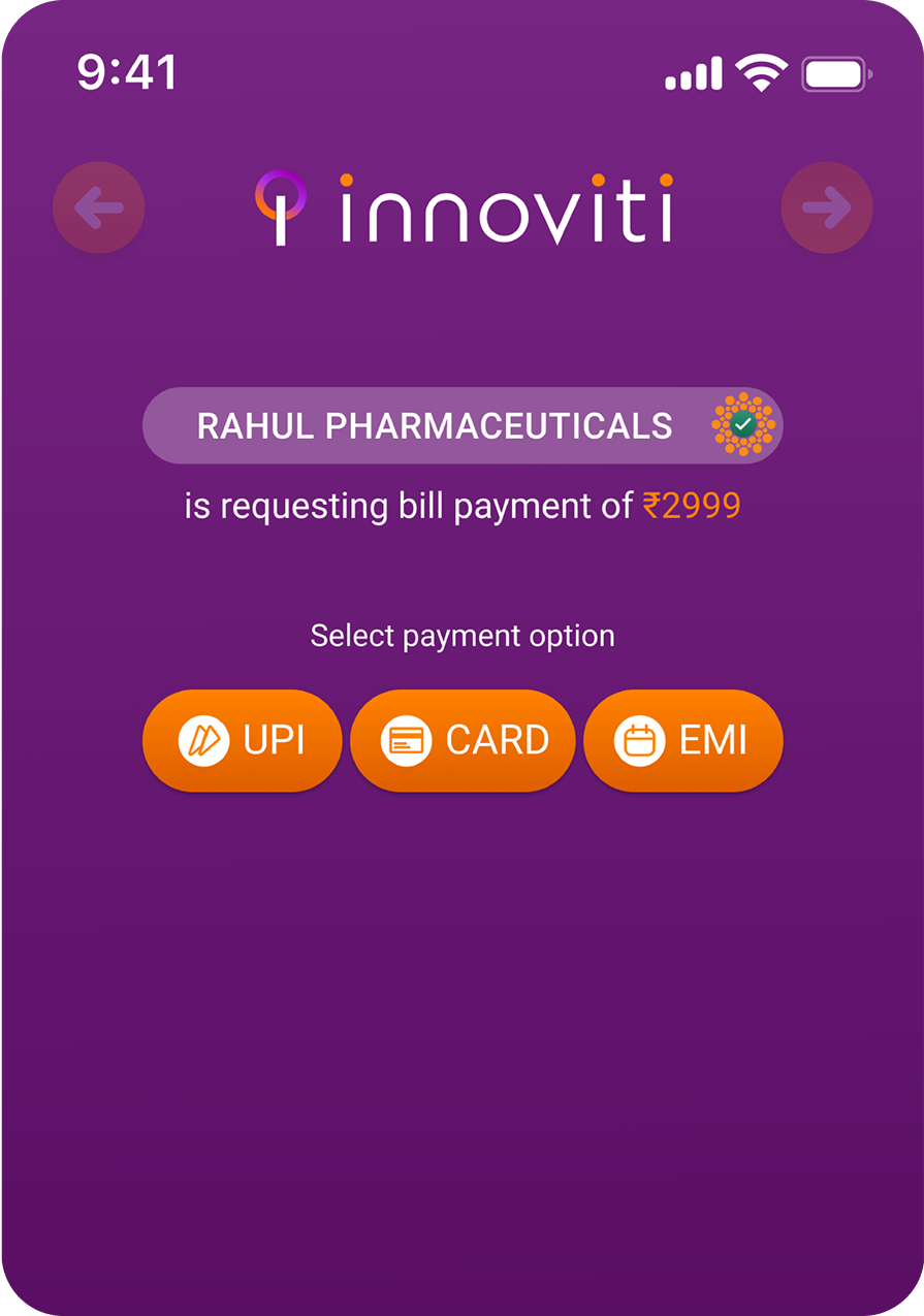 Customer can pay via EMI, and UPI without POS or website