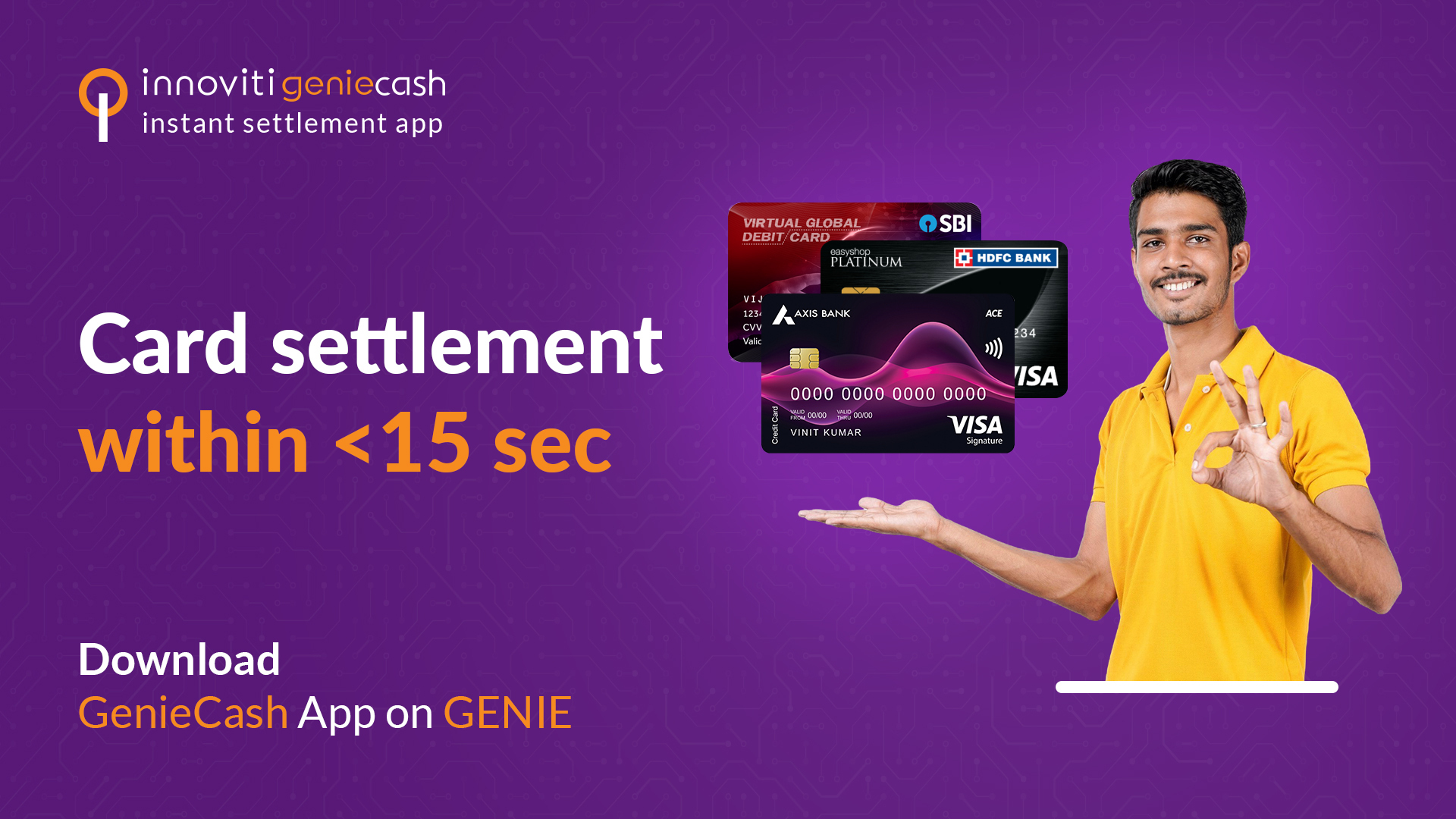 Innoviti Genie Cash_Card Settlement in 15 Sec