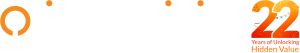 Graphic showing Innoviti Logo white version with the tagline, purchase partner to every Indian and 21 years of unleashing creativity.